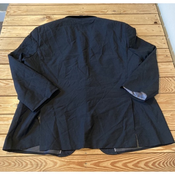Calvin Klein Button Front Suit Jacket Size 50 Short Men’s Black - Picture 2 of 9